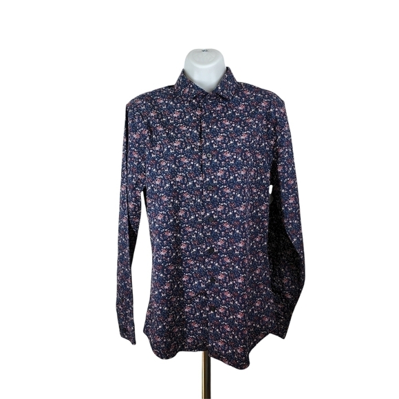 EXPRESS BUTTON FRONT FLORAL SHIRT - Picture 1 of 5